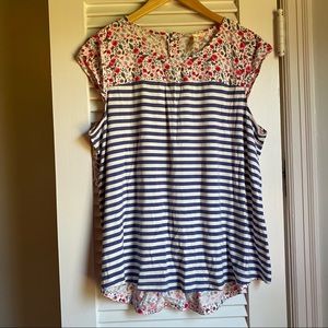 Matilda Jane Women’s State Lines Top EUC XXL